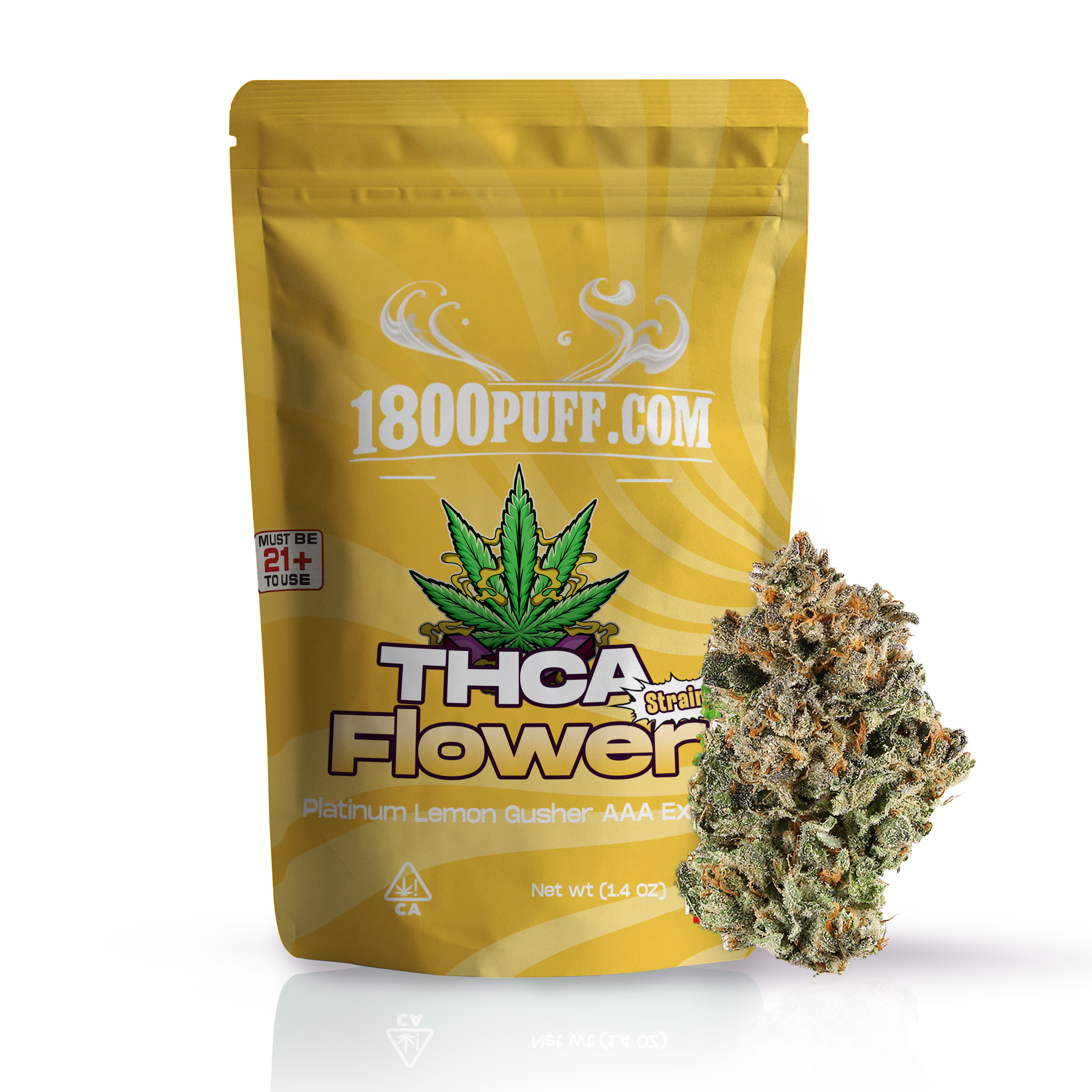 THCa Flower – Platinum Lemon Gusher AAA Exotic