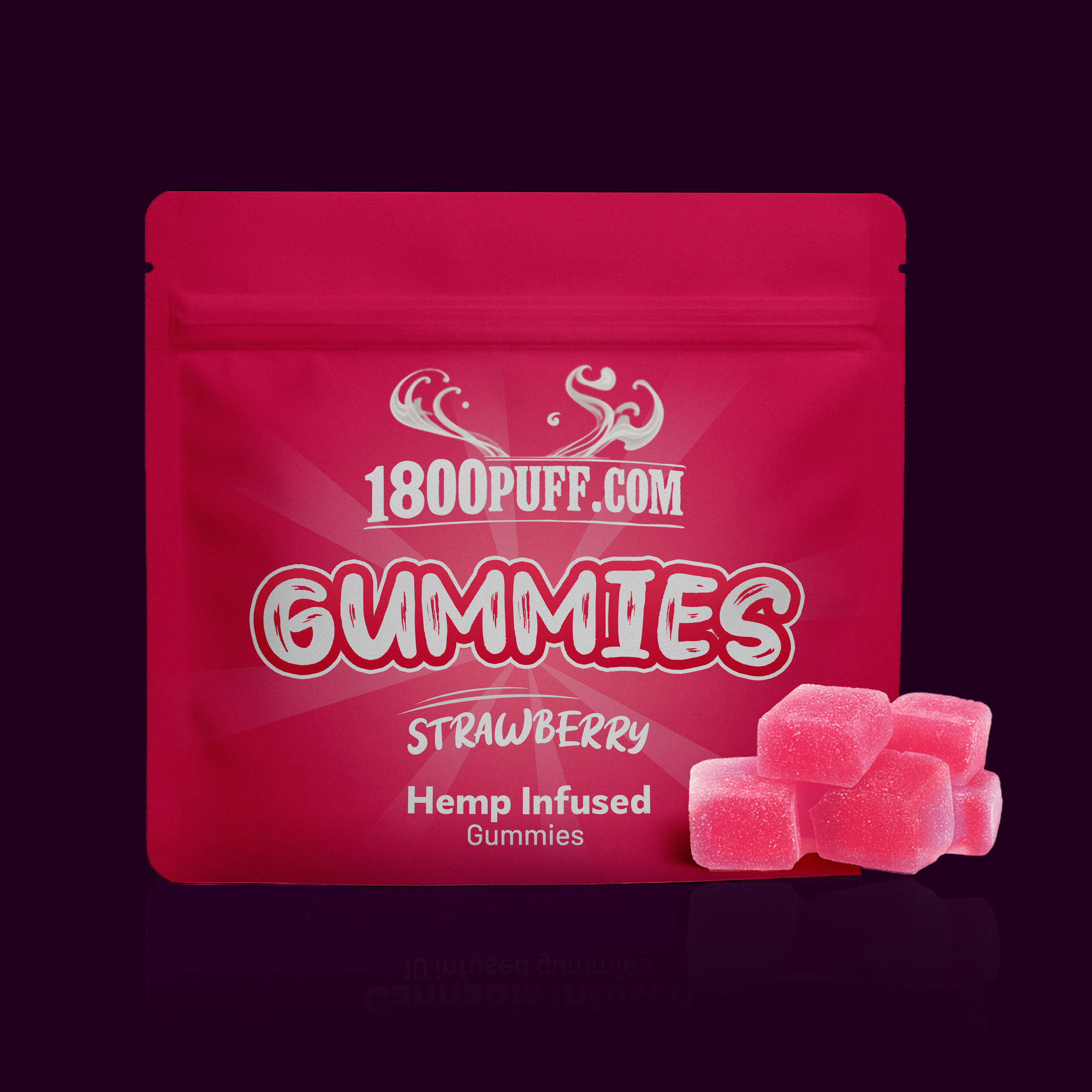 Hemp Infused Energy Gummies – Strawberry Flavor